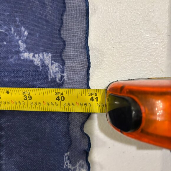 💙 AGB Asymmetrical Boho Blue V-Neck Shear Ruffle Dress Size 12 - Picture 15 of 15